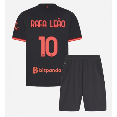 Stroje piłkarskie AC Milan Rafael Leao #10 Koszulka Trzeciej dla dzieci 2026-27 Krótki Rękaw (+ szorty)